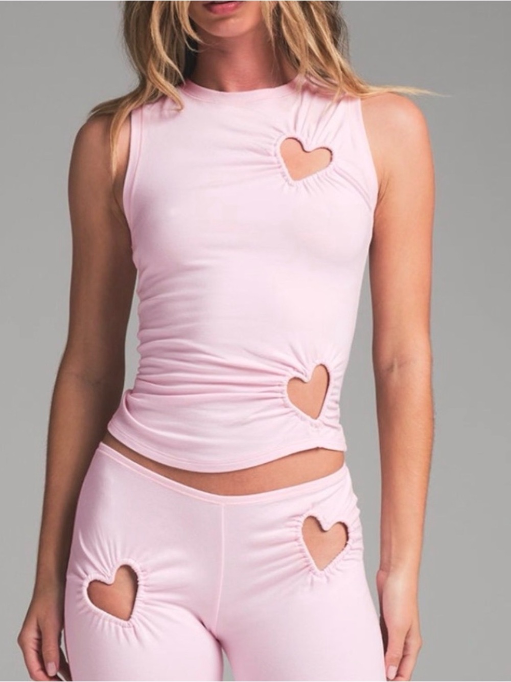 SKIMS Valentines Collection, Light Pink Heart Cutout Top